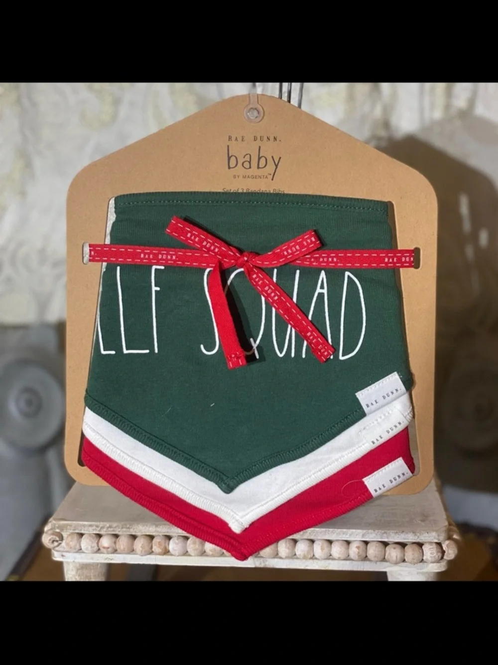 ⚡️Rae Dunn Christmas Baby Bibs